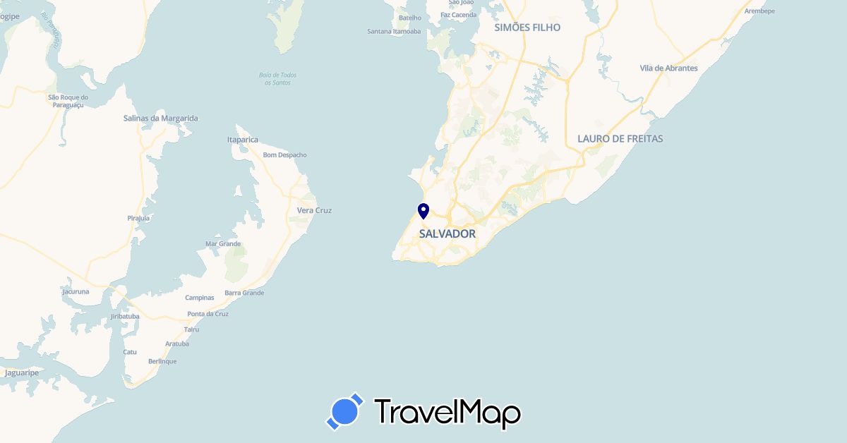 TravelMap itinerary: driving in Brazil (South America)
